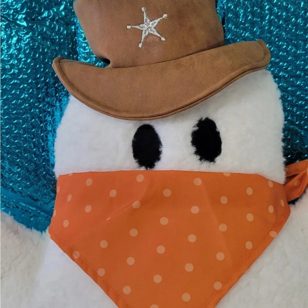 Isaac Mizrahi Halloween Ghost Shaped Cowboy Throw Pillow Decor HTF 19” x 22”